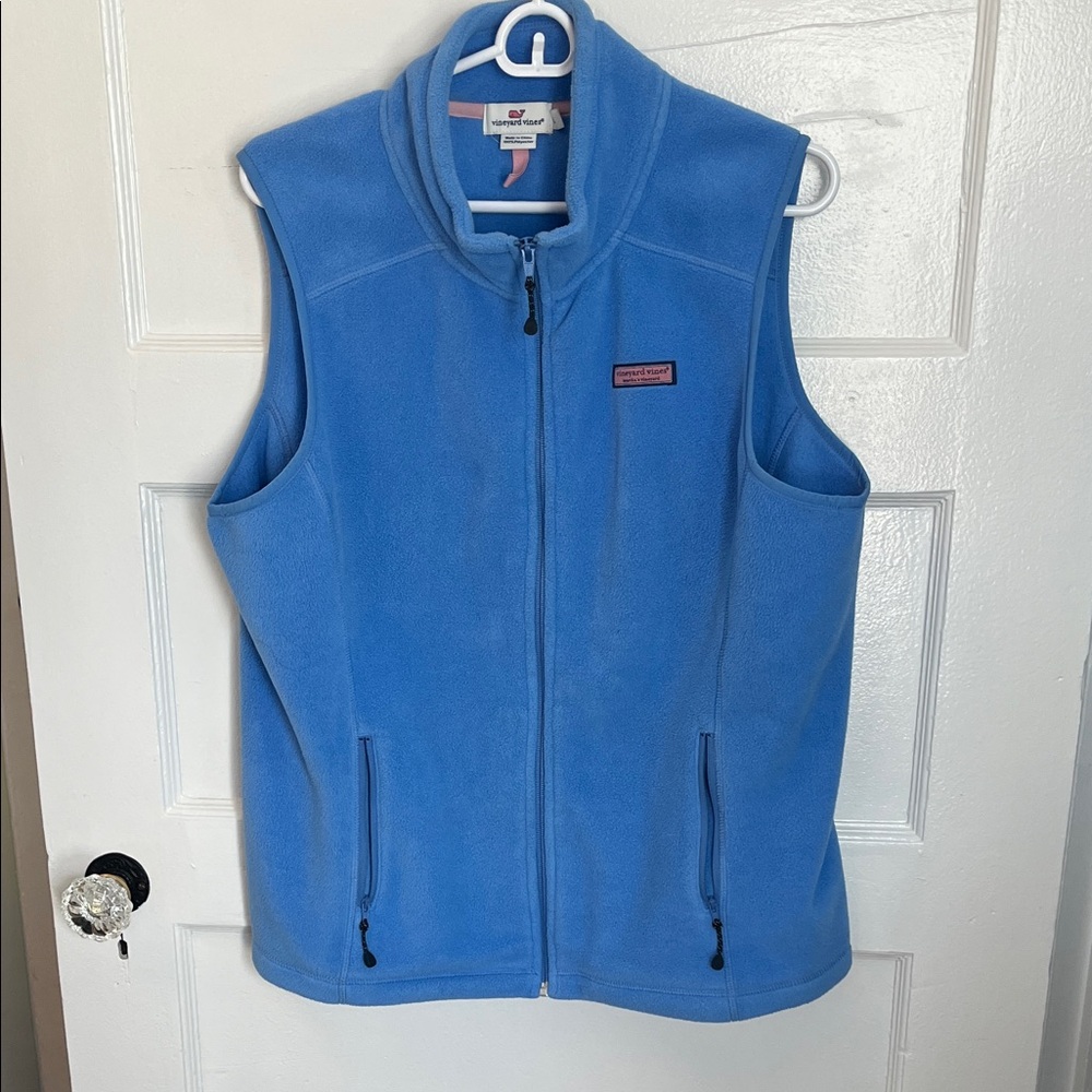 Vineyard Vines Light Blue Fleece Vest Women’s L